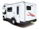 Motorhome Transporter Camper Van Compass Graphics Decals Stickers Back Rear