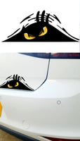 Evil Eyes Peeking Monster Sticker - Car Bumper Funny Joke Novelty Vinyl Decal Gift Xmas