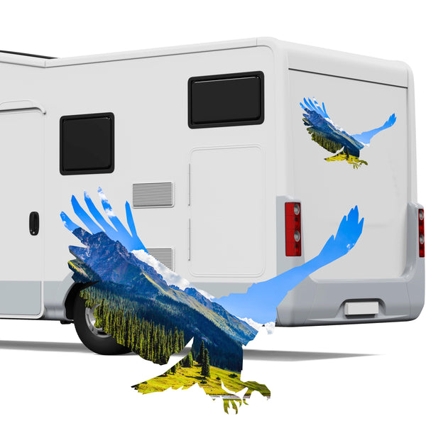 Eagle Motorhome Vinyl Graphic - Camper Car Caravan Horsebox Stickers Decals