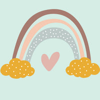 Childrens Kids Bedroom Pretty Boho Rainbow Wall Sticker Decal Pastel Mural Girl