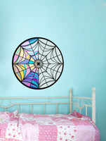 Wednesday Addams Enid Stained Glass Window Nevermore Academy Wall Sticker Decal