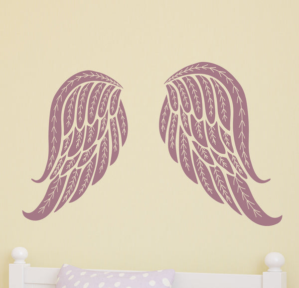 Large Angel Wings Wall Sticker - Interior Bedroom Wall Sticker / Decal (Fairy Princess)