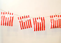 DIY Advent Calendar Paper Bags Stickers Decals 25 Stripy Holly Christmas Pegs