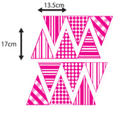 Childrens Bedroom Bunting Flags Wall Art Stickers Decals Kids