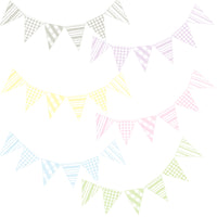 Childrens Bedroom Bunting Flags Wall Art Stickers Decals Kids