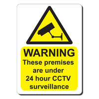 CCTV 24hr Surveillance Warning Stickers Sign - Car Taxi Home Window In Operation