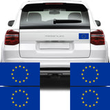 4x European Union Flag Car Van Stickers (EU EUROPA Bike Decal Graphics)