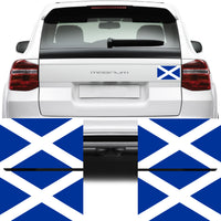 4x Scottish Scotland Flag Car Van Stickers Blue White