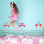 Flamingo Bird Printed Pink Wall Sticker Decal - Great Wallpaper Alternative