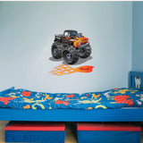 Monster Truck Boys Girls Bedroom Wall Sticker Decal Heavy Jam Four Wheel