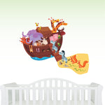 Noah's Ark Animal Boat Jungle Children Bedroom Wall Sticker Decal Mural Girl Boy