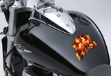 Motorbike Skulls, Crossed Spanner & Flames Decals (Motorcycle Stickers Graphics) #3