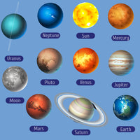 Kids Bedroom Wall Stickers Planets Sun Space Solar System Star