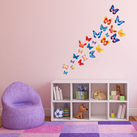 Girls Pretty Butterfly Bedroom Wall Stickers