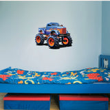 Monster Truck Boys Girls Bedroom Wall Sticker Decal Heavy Jam Four Wheel