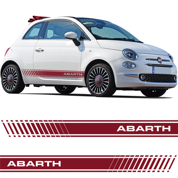 Fiat 500 Abarth Car Side Stripes Stickers Italian Flag Decal Graphic Stripe Grande