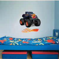 Monster Truck Boys Girls Bedroom Wall Sticker Decal Heavy Jam Four Wheel