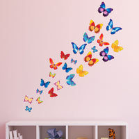 Girls Pretty Butterfly Bedroom Wall Stickers