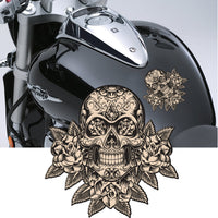 Motorbike Skulls, Crossed Spanner & Flames Decals (Motorcycle Stickers Graphics) #5