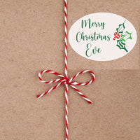 Personalised 30 Christmas Gift Tags Present Stickers Labels Santa Holly Berries