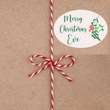 Personalised 30 Christmas Gift Tags Present Stickers Labels Santa Holly Berries