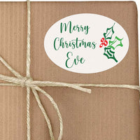 Personalised 30 Christmas Gift Tags Present Stickers Labels Santa Holly Berries