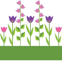 Girly Tulip Flower Stickers Decals Graphics For Car Van Bike