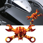 Motorbike Skulls and Crossed Spanner Decals (Motorcycle Stickers Graphics) #2