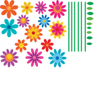 Girls Bedroom Flower Wall Stickers Decals Graphics