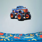 Monster Truck Boys Girls Bedroom Wall Sticker Decal Heavy Jam Four Wheel