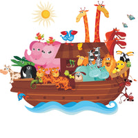 Noah's Ark Animal Boat Jungle Children Bedroom Wall Sticker Decal Mural Girl Boy