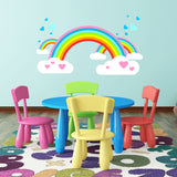 Childrens Rainbow Wall Stickers (Kids Bedroom Girls Baby Art Flowers Sticker)