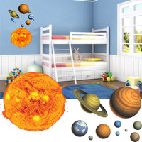 Solar System Wall Stickers - Full Colour Stars Sun and Planets Graphics Decals