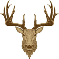 Country Range Stag Head Wall Decal Sticker Porch Hallway Entrance Deer