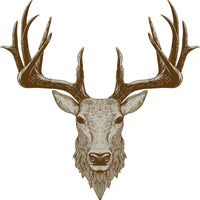 Country Range Stag Head Wall Decal Sticker Porch Hallway Entrance Deer