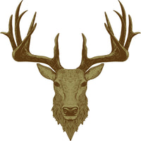 Country Range Stag Head Wall Decal Sticker Porch Hallway Entrance Deer