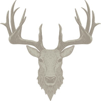 Country Range Stag Head Wall Decal Sticker Porch Hallway Entrance Deer