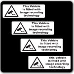 Pack of 4 CCTV image recording fitted Warning Stickers Sign Car Taxi Home Window