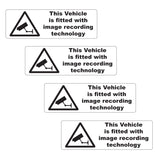 Pack of 4 CCTV image recording fitted Warning Stickers Sign Car Taxi Home Window